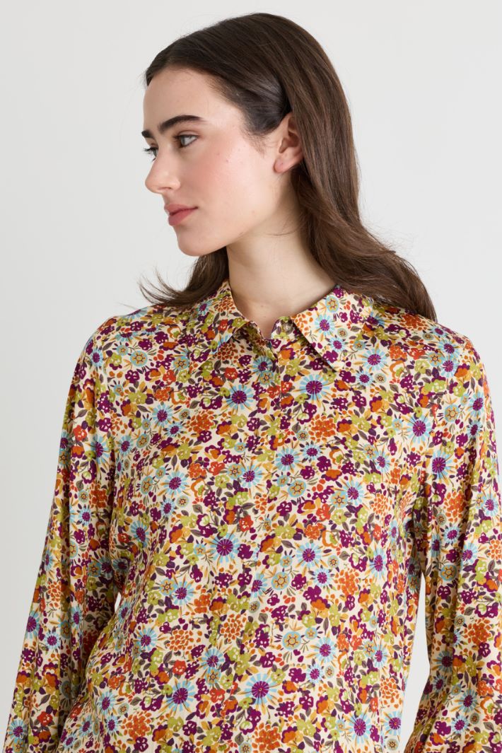 Camicia in tessuto stampato - BIANCO - Intrend - 3