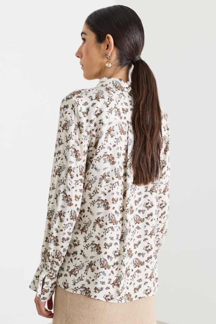 Camicia in tessuto stampato - BIANCO - Intrend - 4