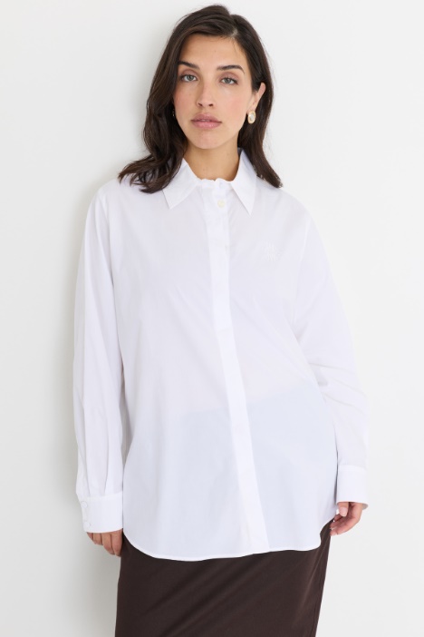 Camicia in popeline con ricamo - Intrend
