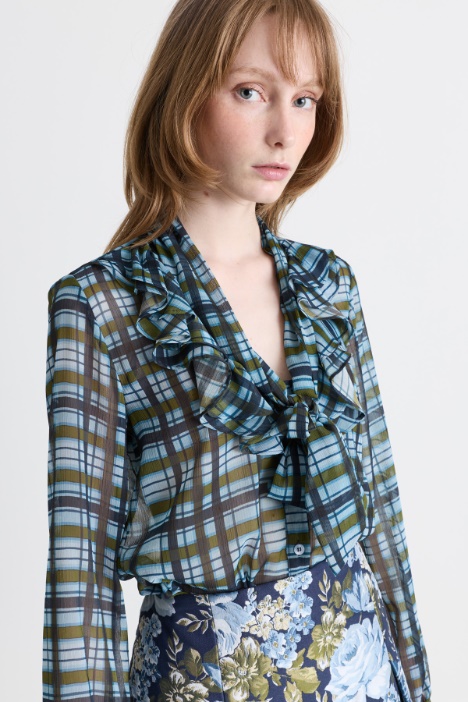 Blusa in crepe stampato