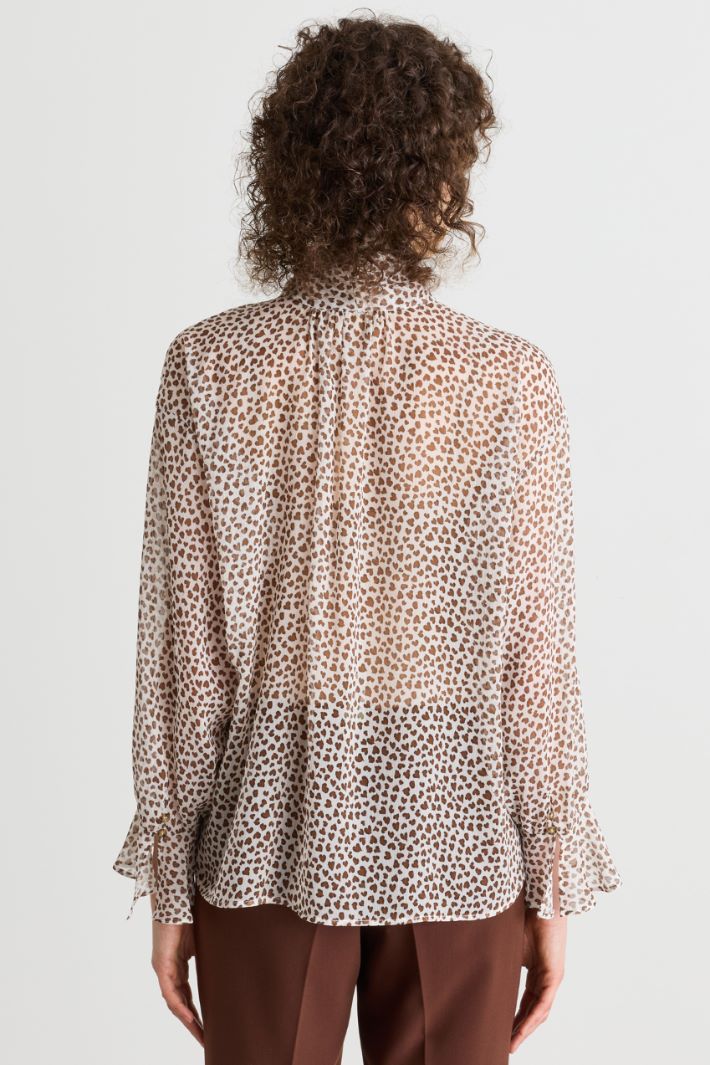 Blusa in crepe stampato - ANIMALIER - Intrend - 4