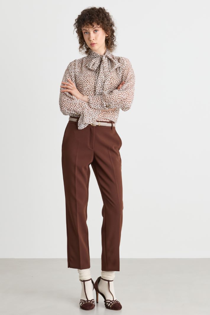Blusa in crepe stampato - ANIMALIER - Intrend