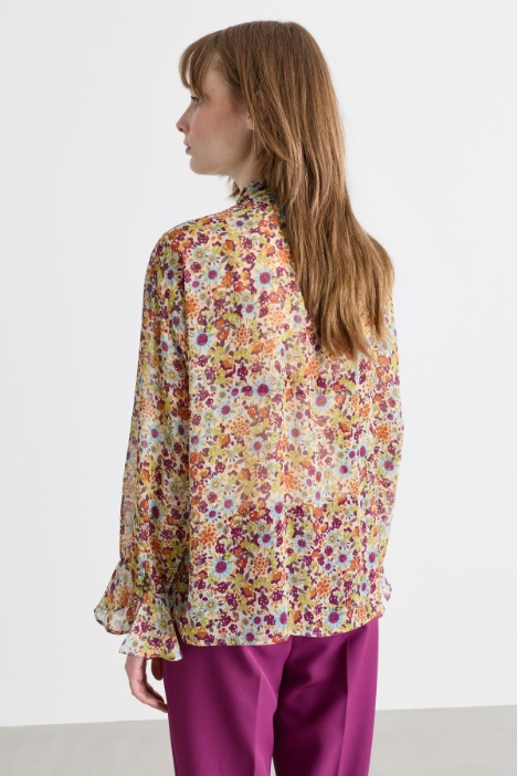 Blusa in crepe stampato