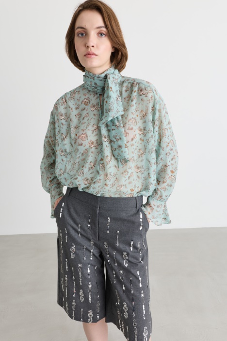 Blusa in crepe stampato - Intrend