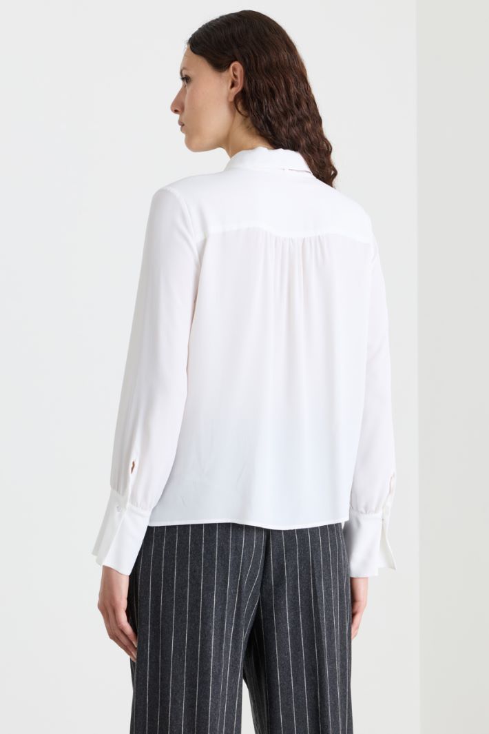 Blusa con fiocco - BIANCO - Intrend - 4