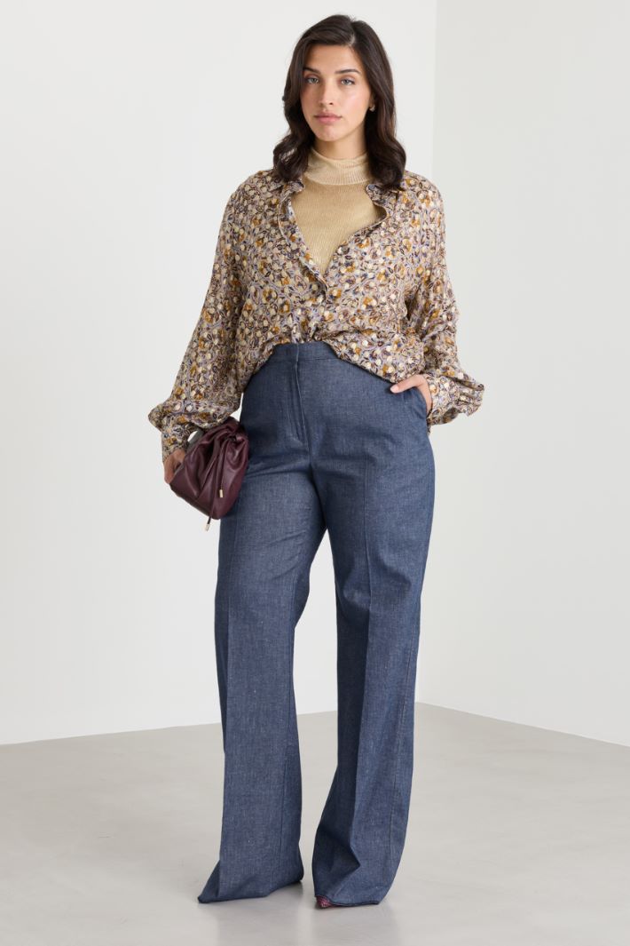 Camicia in fil coupé - ROSA - Intrend