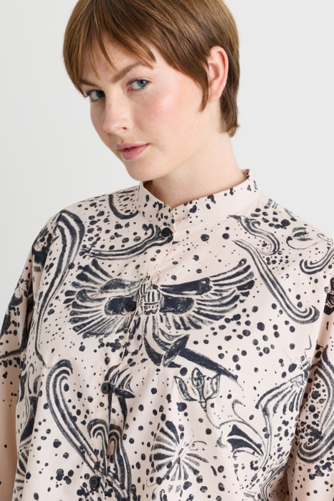 Camicia in popeline stampato