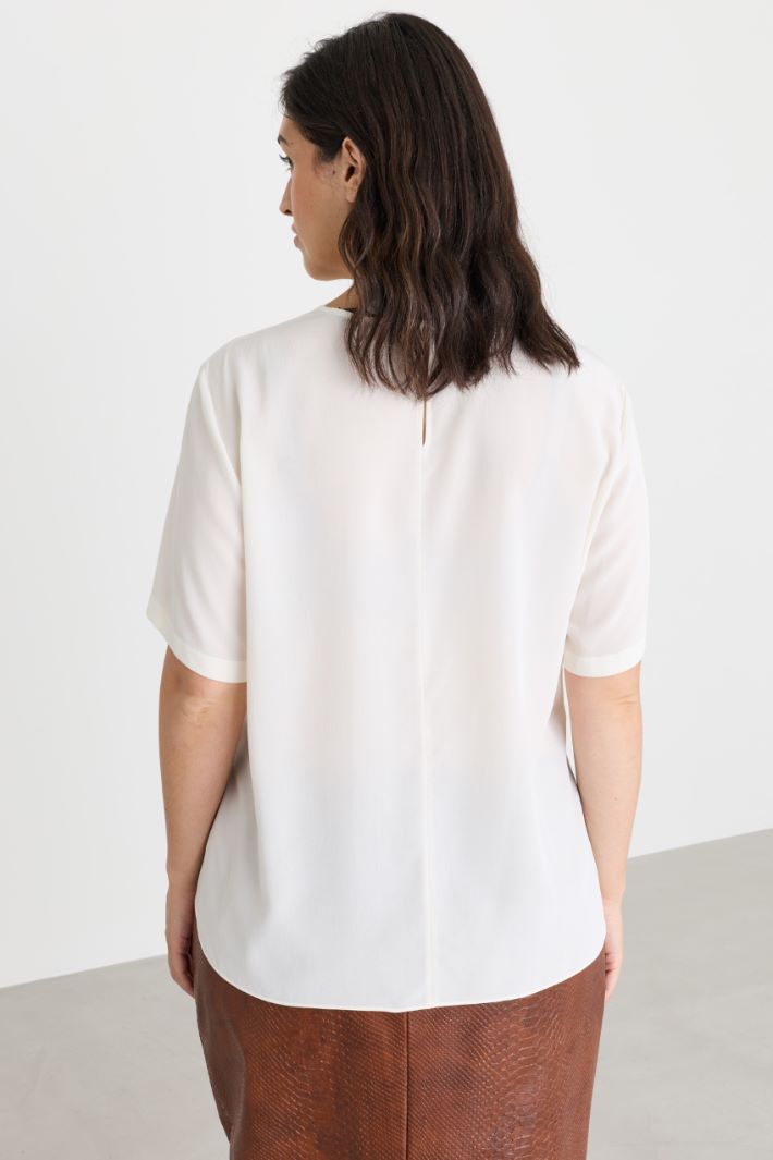 T-shirt fluida - BIANCO - Intrend - 4