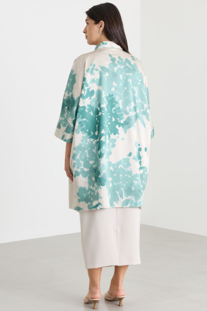Duster en satin - VERT BLANC - Intrend - 4