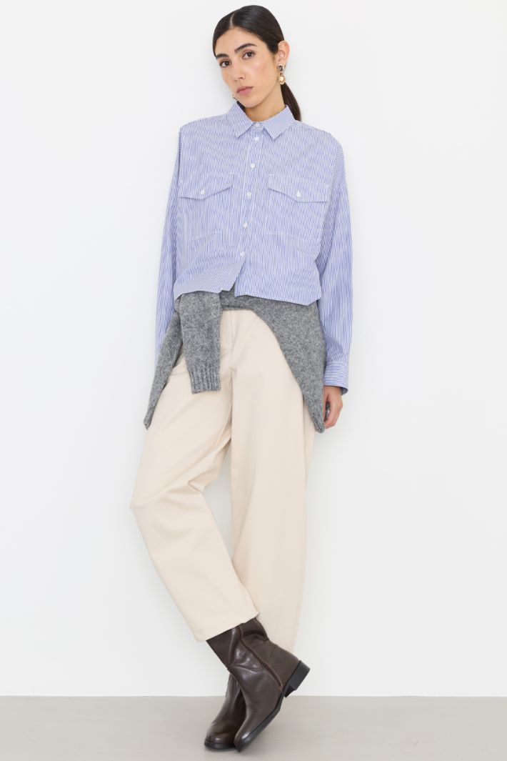 Pantalone barrel - AVORIO - Intrend