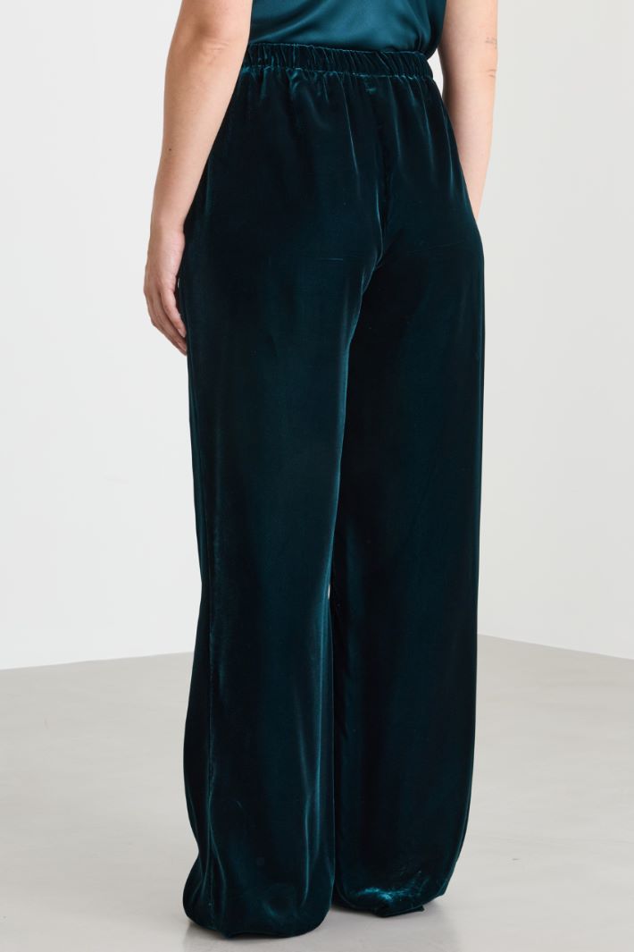 Velvet Trousers - BLUE - Intrend - 4