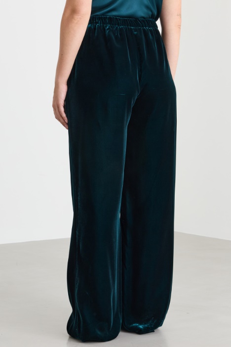 Pantalone in velluto panné