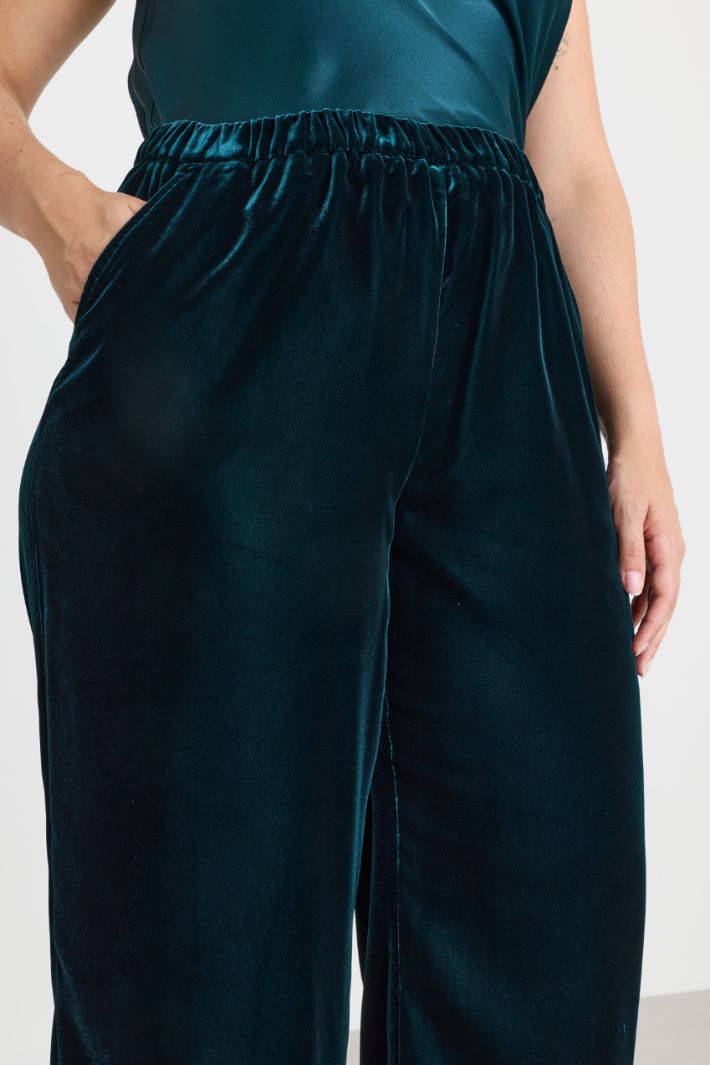 Velvet Trousers - BLUE - Intrend - 3