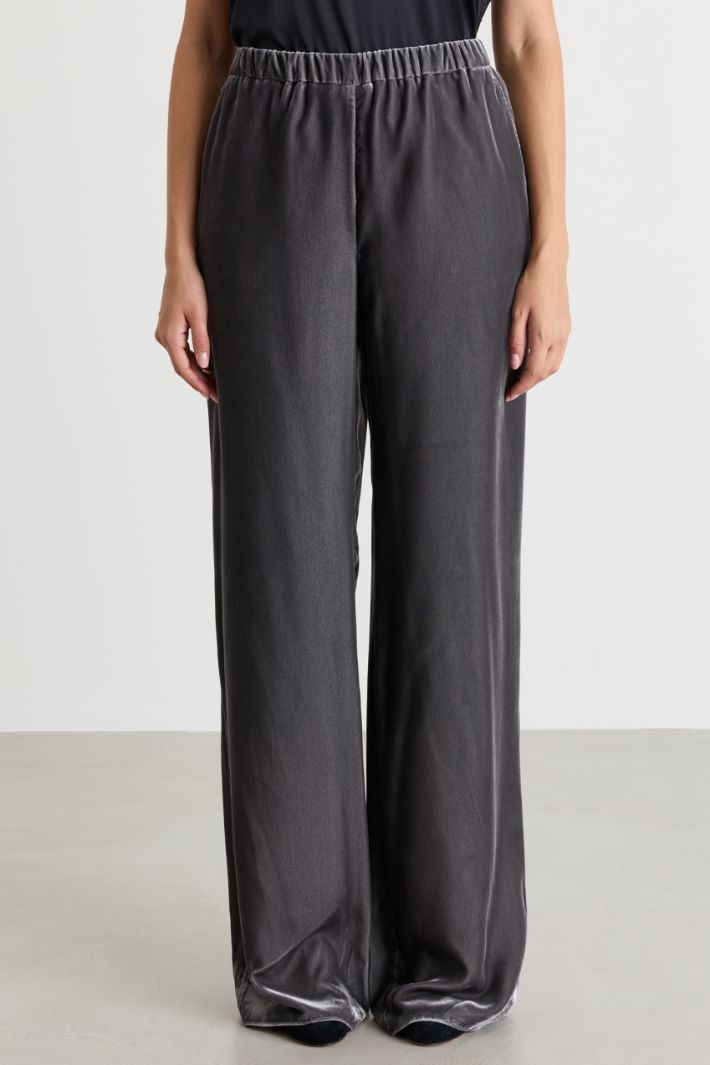 Velvet Trousers - GREY - Intrend - 2
