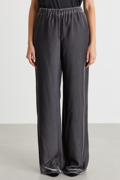 Pantalone in velluto panné