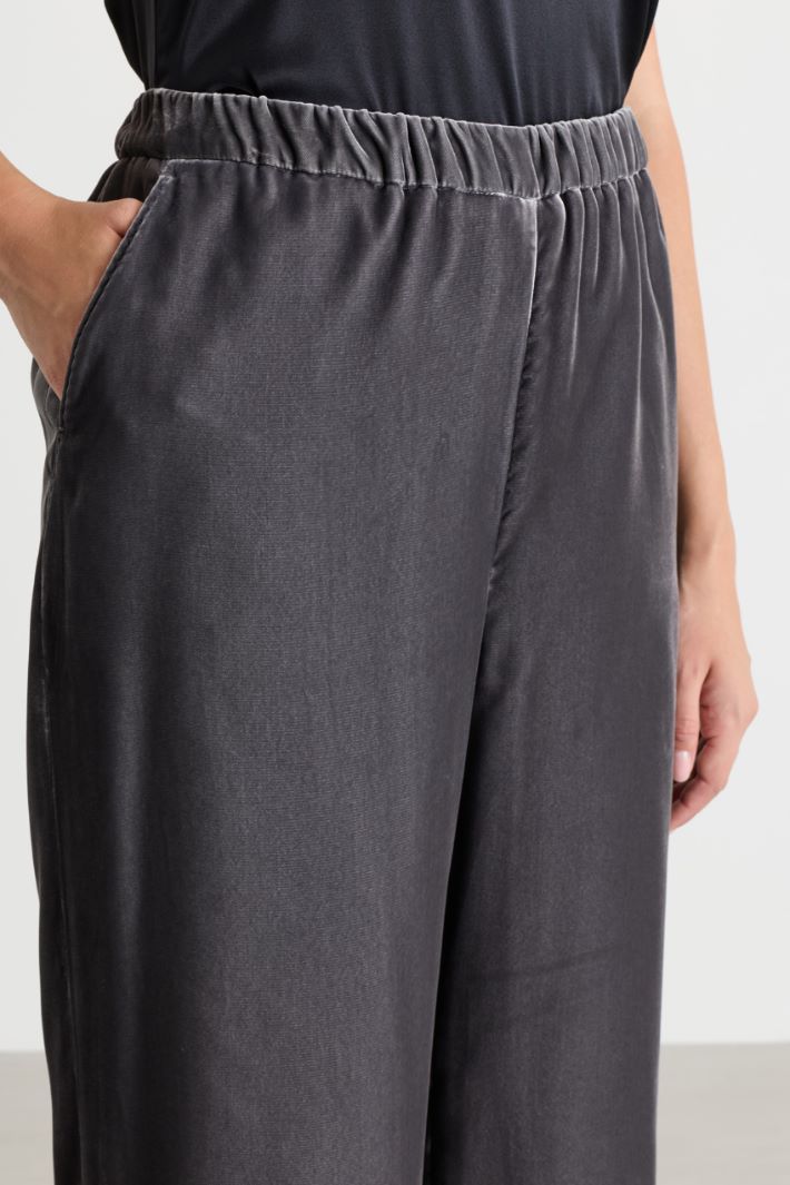 Velvet Trousers - GREY - Intrend - 3