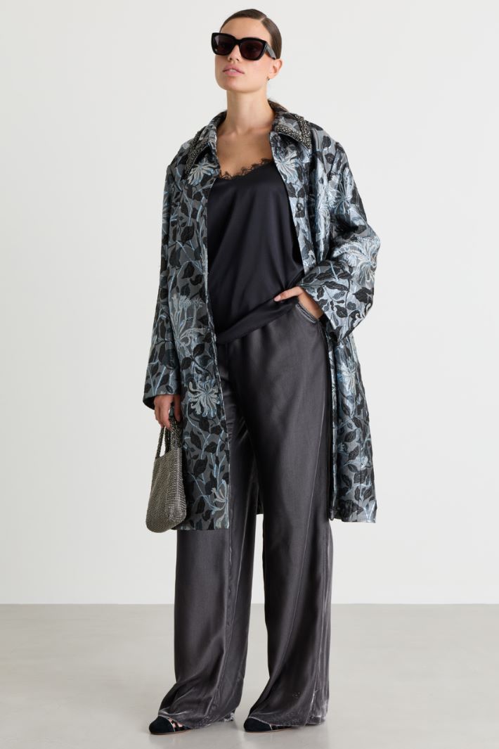 Velvet Trousers - GREY - Intrend