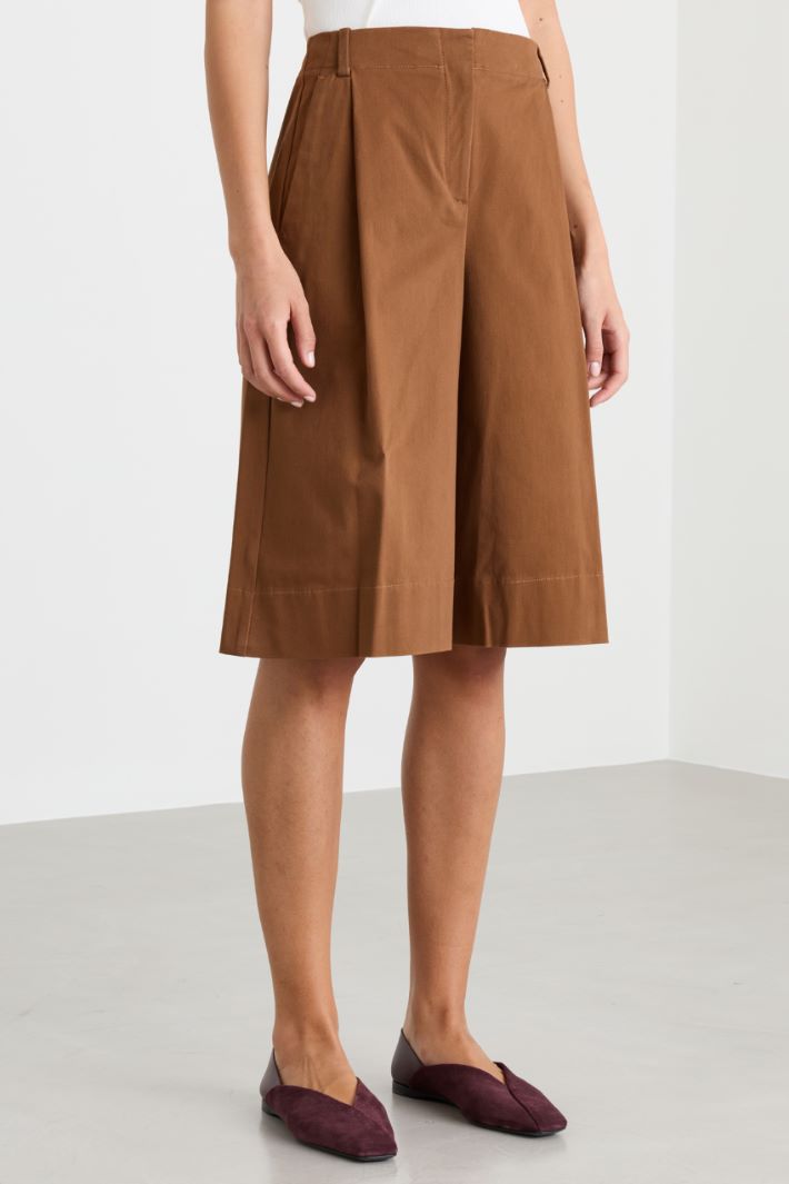 Loose-fit culottes - BROWN - Intrend - 2