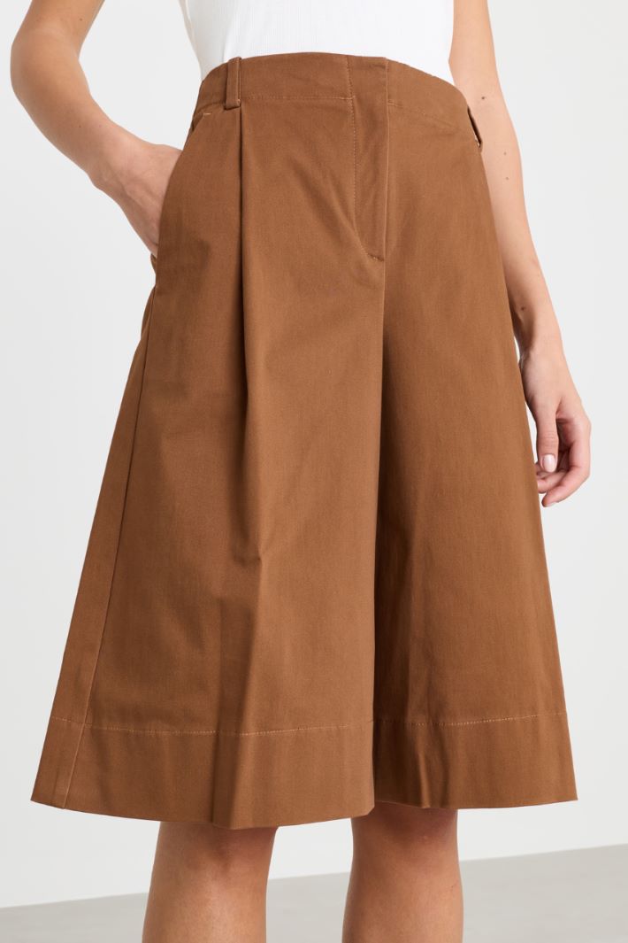 Loose-fit culottes - BROWN - Intrend - 3