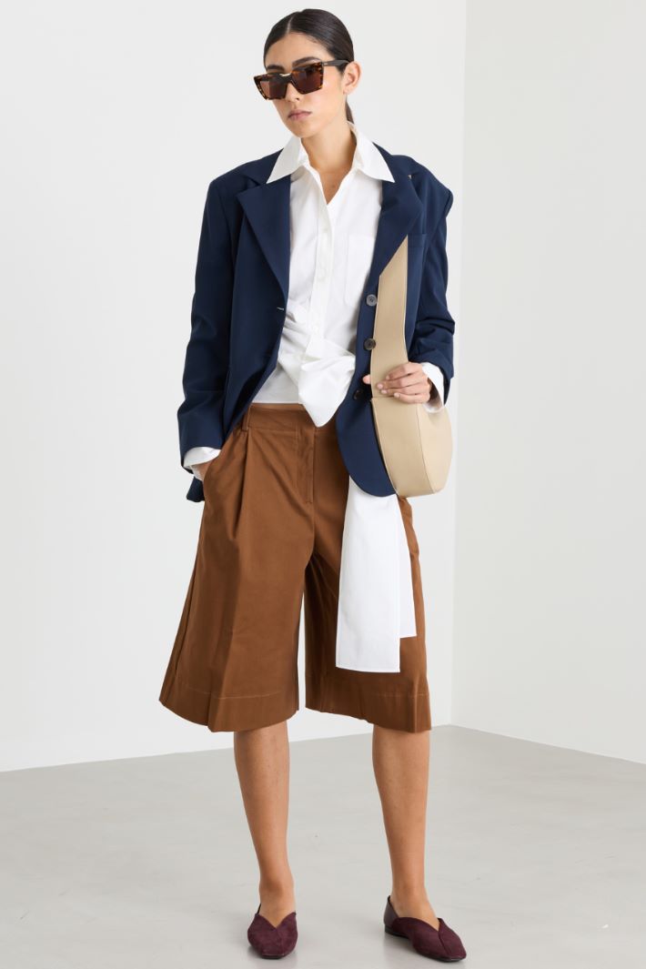Loose-fit culottes - BROWN - Intrend