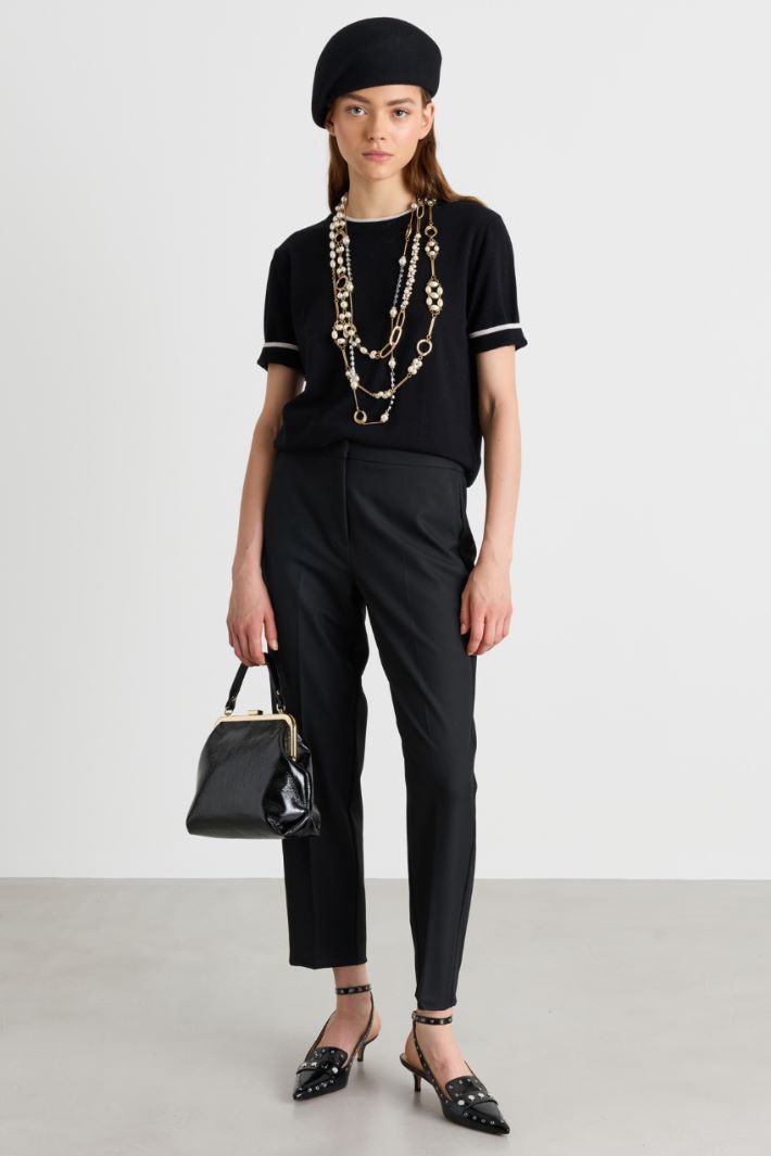 Cigarette trousers - BLACK - Intrend