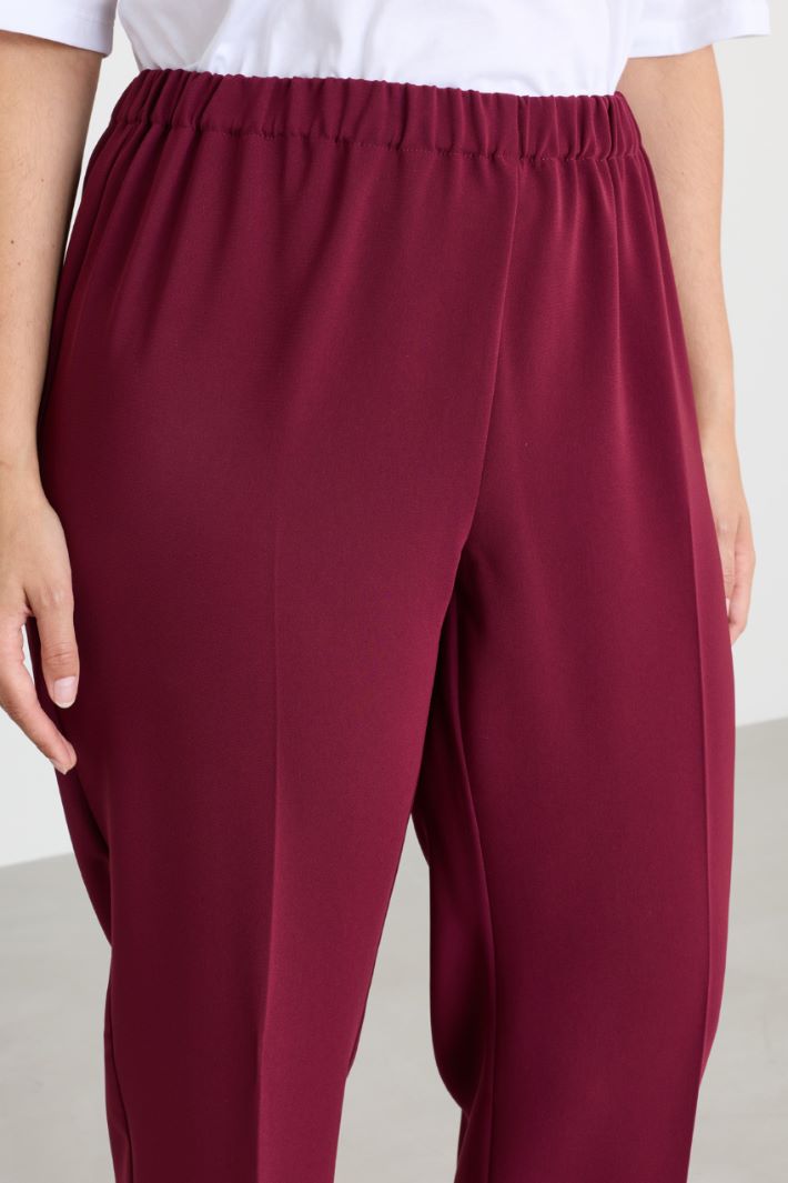 Straight cady trousers - BORDEAUX - Intrend - 3