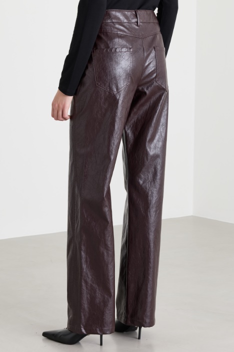 Pantalone in tessuto spalmato