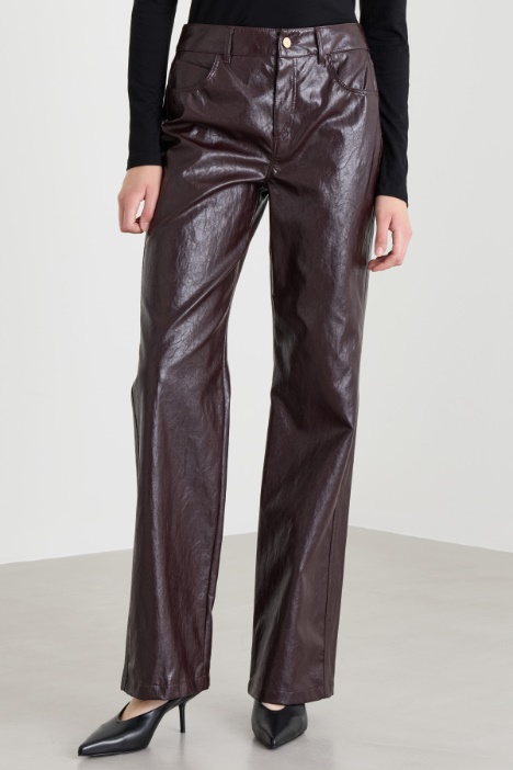 Pantalone in tessuto spalmato