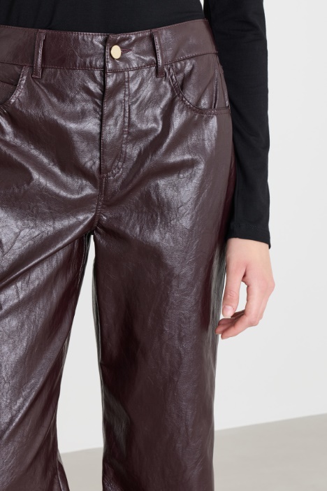 Pantalone in tessuto spalmato