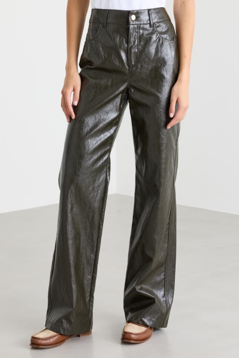 Pantalone in tessuto spalmato