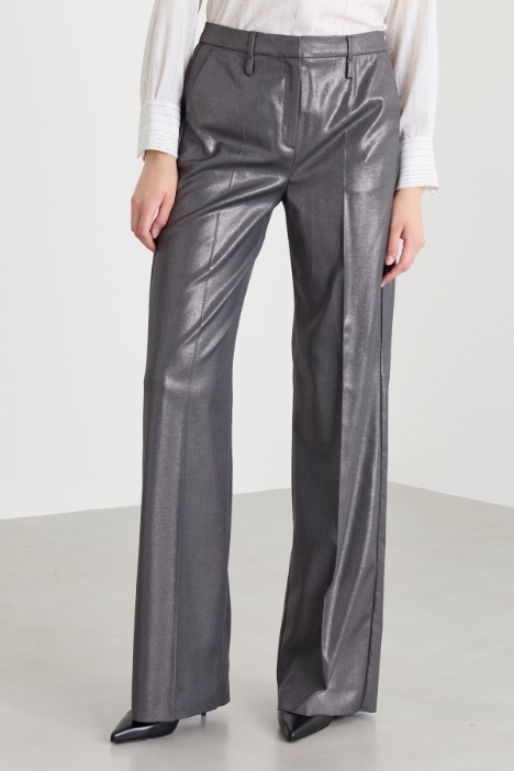 Pantalone in tessuto stretch laminato
