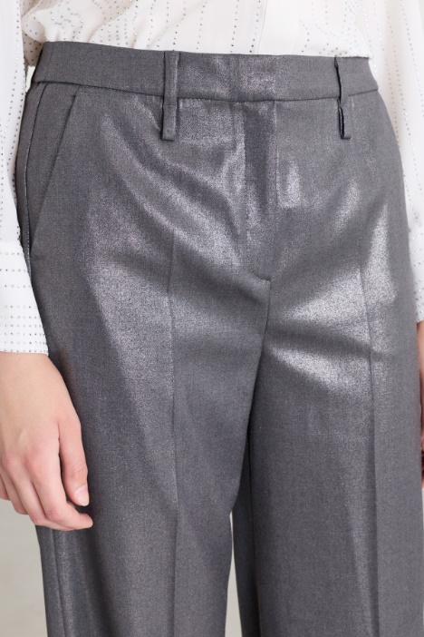 Pantalone in tessuto stretch laminato