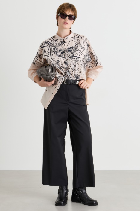 Straight-fit double canvas trousers - Intrend