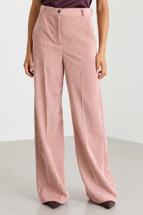 Pantalone ampio in velluto