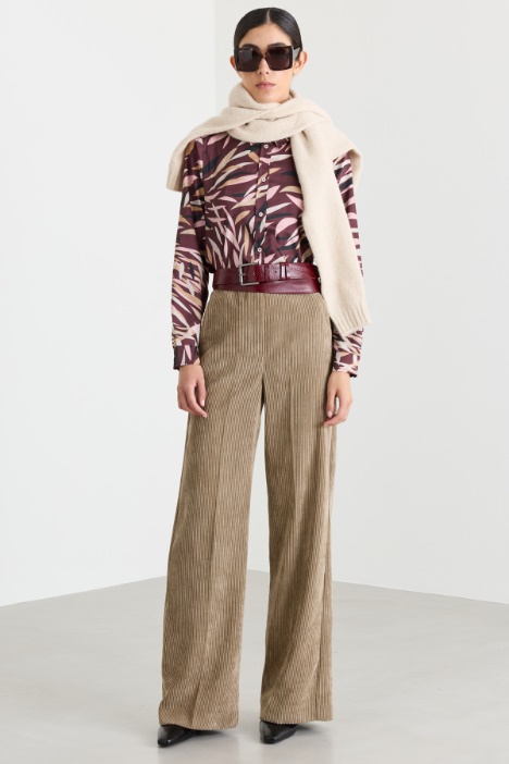 Pantalone ampio in velluto - Intrend
