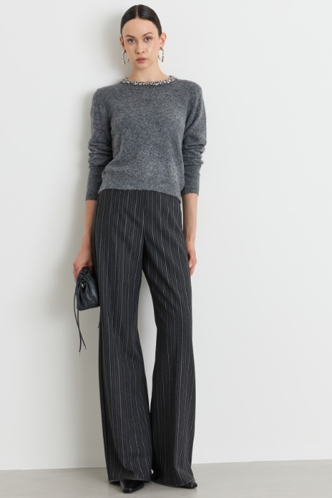 Wide-leg stretch trousers - Intrend