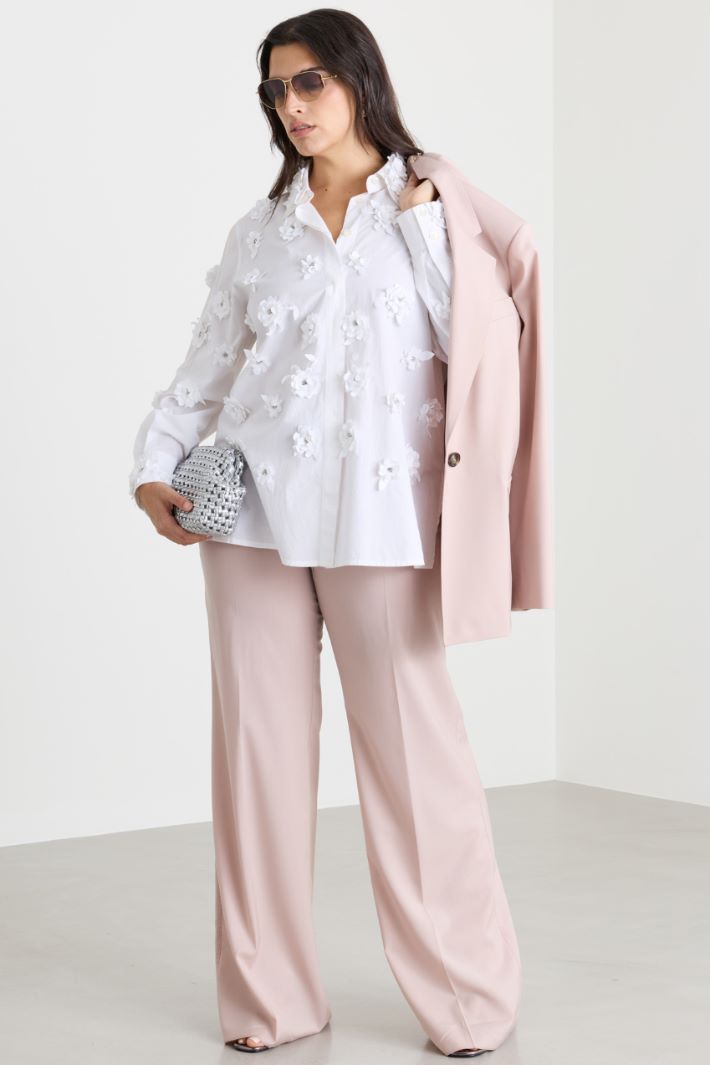 Pantalone in tela - ROSA - Intrend