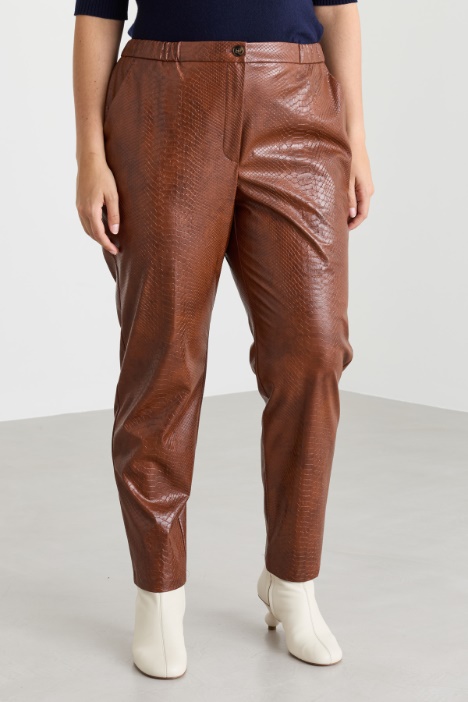 Pantalone in tessuto spalmato
