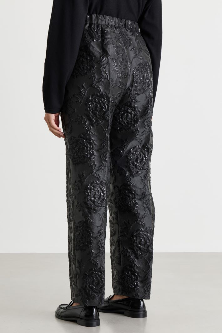 Jacquard trousers - BLACK - Intrend - 4