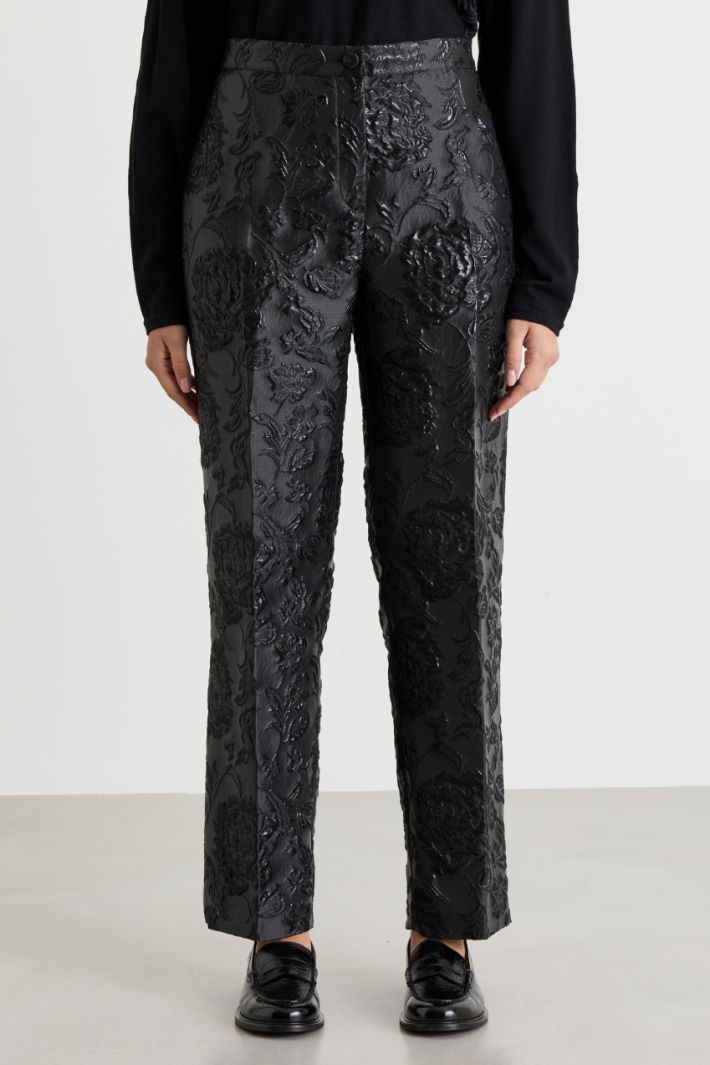 Jacquard trousers - BLACK - Intrend - 2