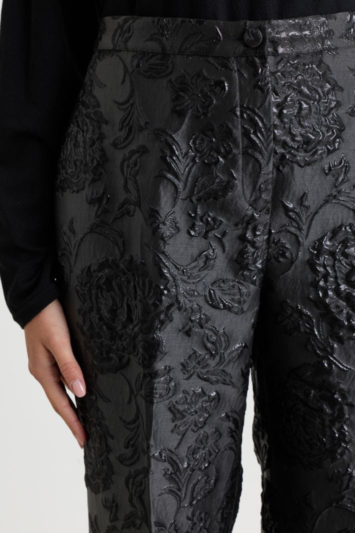 Jacquard trousers - BLACK - Intrend - 3