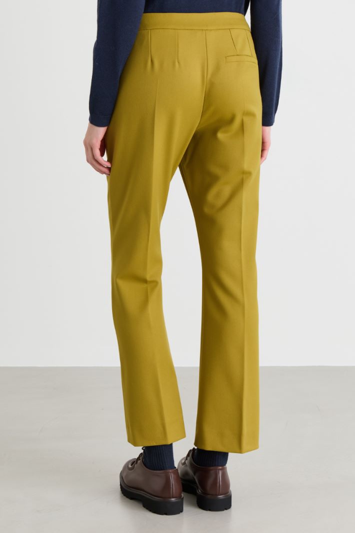 Flared Trousers - GREEN - Intrend - 4