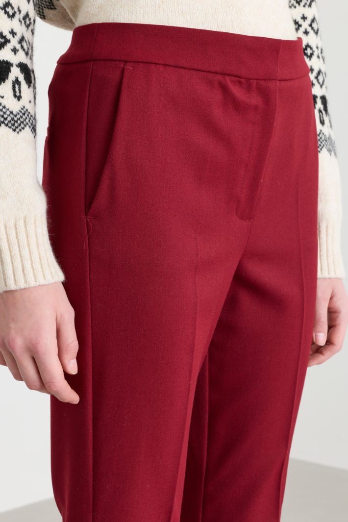 Flared Trousers - BORDEAUX - Intrend - 3
