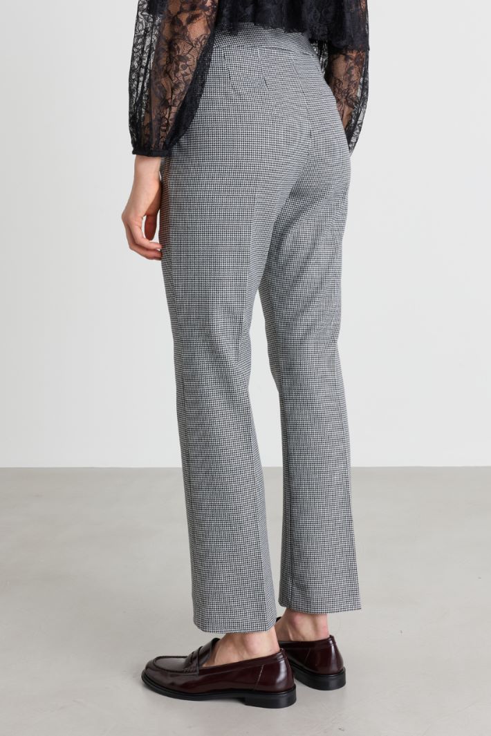 Pantalone flare - NERO BIANCO - Intrend - 4