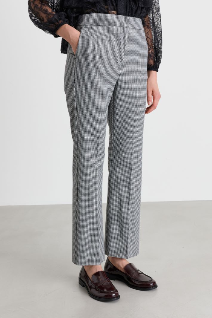 Pantalone flare - NERO BIANCO - Intrend - 2