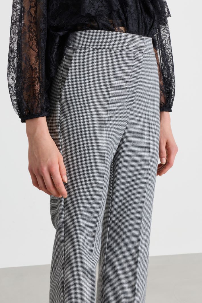 Pantalone flare - NERO BIANCO - Intrend - 3