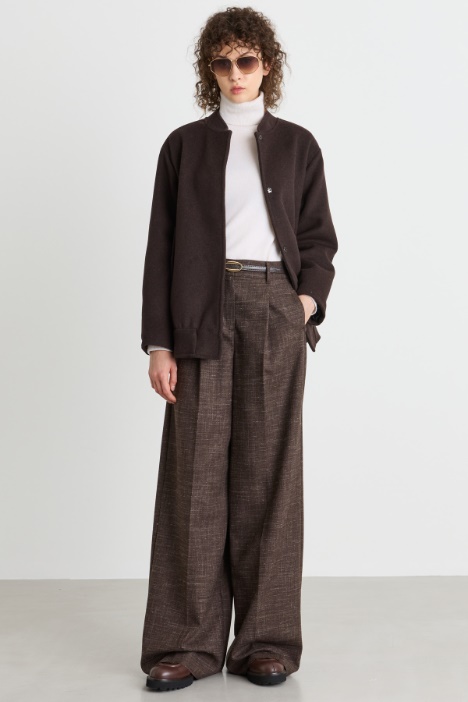 Pleated wide-leg trousers - Intrend