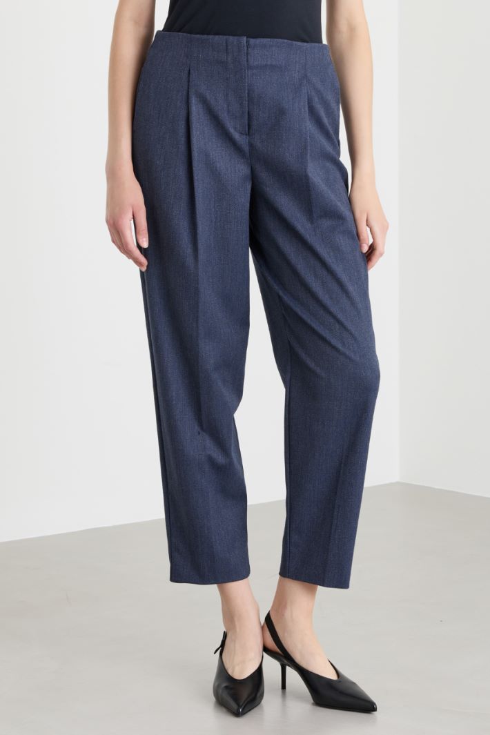 Flannel trousers - BLUE - Intrend - 2