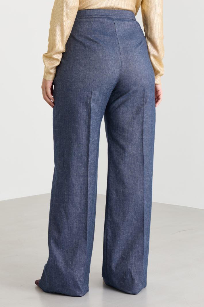 Pantalone effetto jeans - BLU - Intrend - 4