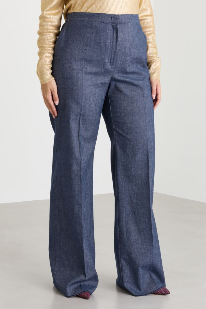 Pantalone effetto jeans - BLU - Intrend - 2